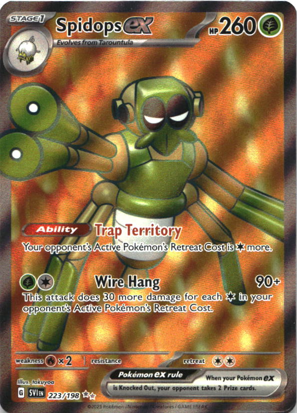 Spidops ex 223/198 Ultra Rare Scarlet & Violet Pokemon Near Mint