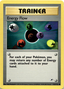 Energy Flow 122/132 Common Gym Heroes Pokemon Unlimited Vintage