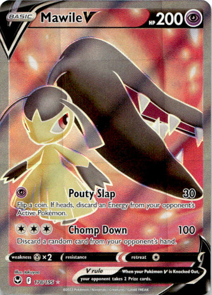 Mawile V 178/195 Ultra Rare Silver Tempest Pokemon Near Mint