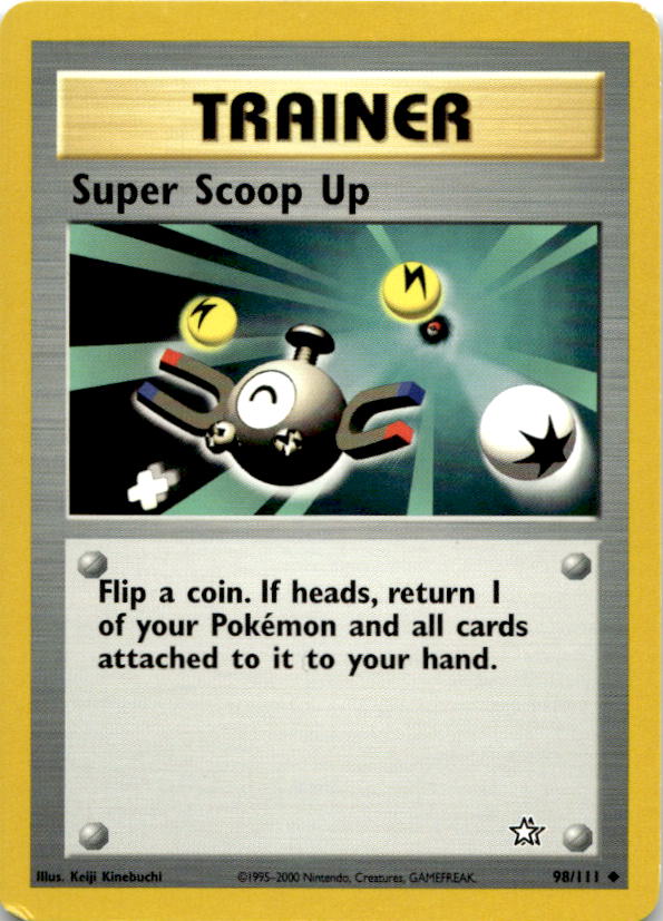 Super Scoop Up 98/111 Uncommon Neo Genesis Pokemon Unlimited Vintage