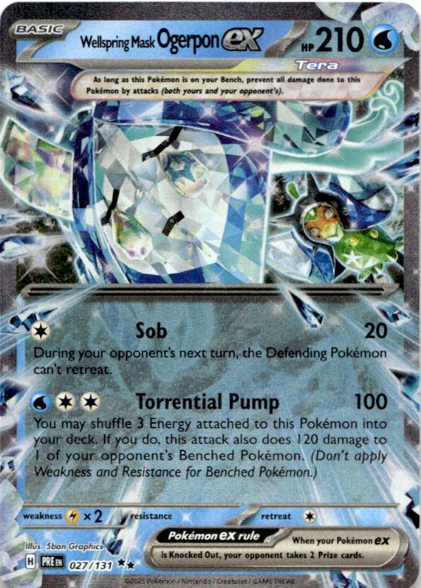 Wellspring Mask Ogerpon ex - 027/131 027/131 Holo SV: Prismatic Evolutions