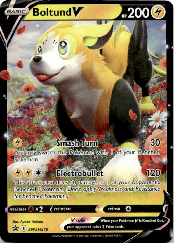Boltund V SWSH219 Holo Promo Sword & Shield Promo Pokemon Near Mint