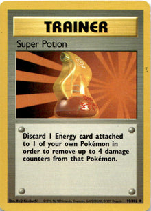 Super Potion 90/102 Uncommon Base Set Unlimited Pokemon Vintage