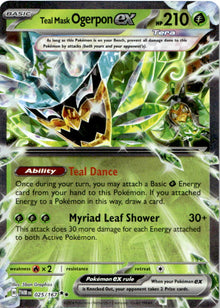 Teal Mask Ogerpon ex 025/167 Double Rare Twilight Masquerade Pokemon Near Mint