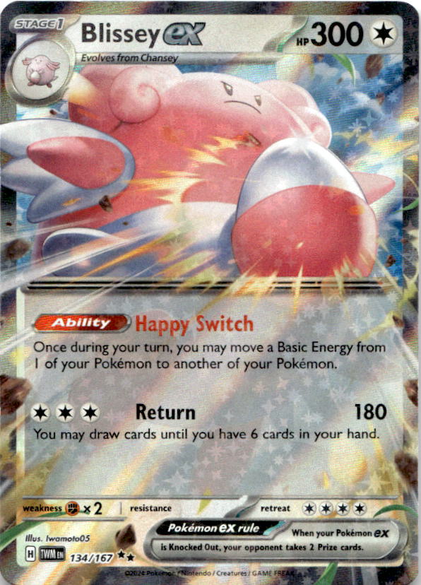 Blissey ex 134/167 Double Rare Twilight Masquerade Pokemon Near Mint