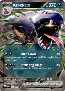 Arbok ex 024/165 Double Rare 151 Pokemon Near Mint