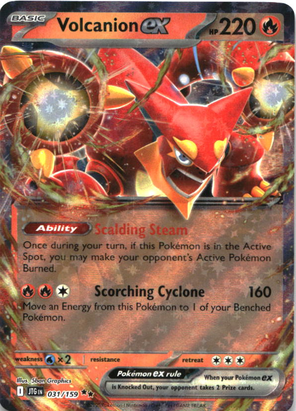 Volcanion ex 031/159 Double Rare Journey Together Pokemon Near Mint