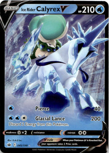 Ice Rider Calyrex V 045/198 Holo V Rare Chilling Reign Pokemon Near Mint