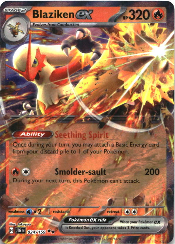Blaziken ex 024/159 Double Rare Journey Together Pokemon Near Mint