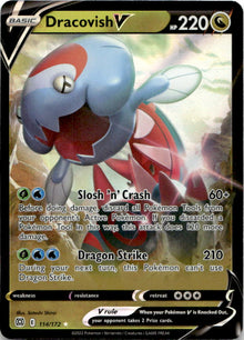 Dracovish V 114/172 Holo V Rare Brilliant Stars Pokemon Near Mint