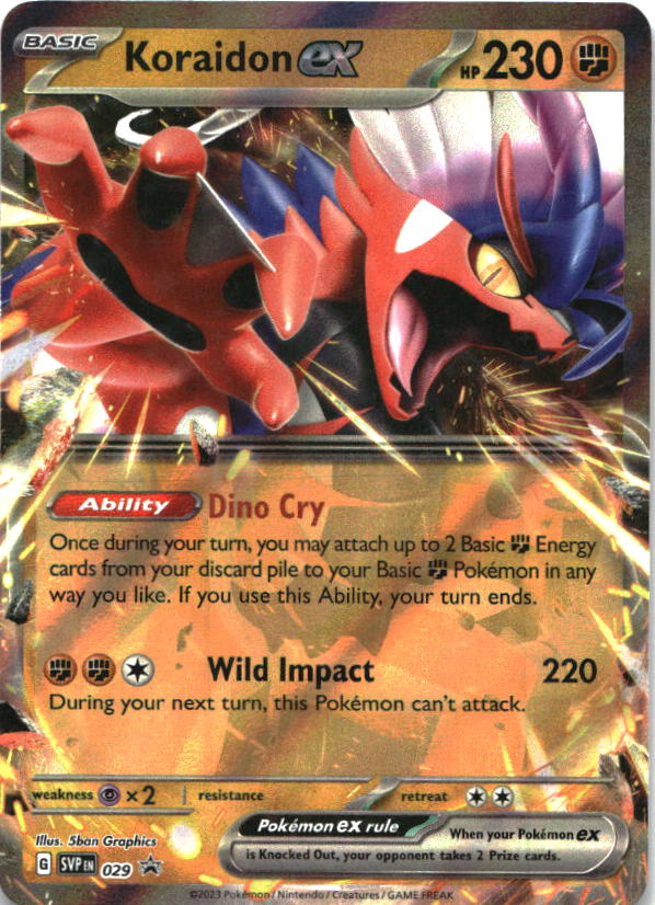 Koraidon ex 029 Holo Promo Scarlet & Violet Promo Pokemon Near Mint