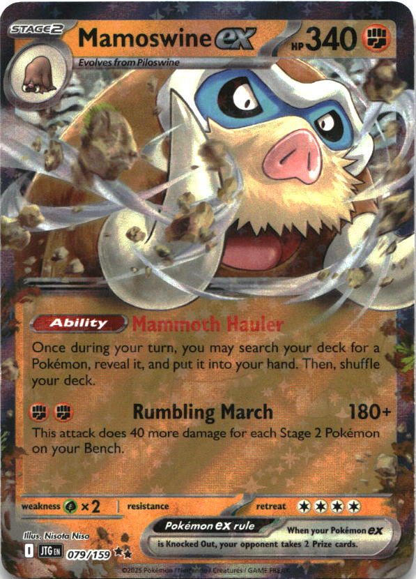 Mamoswine ex 079/159 Double Rare Journey Together Pokemon Near Mint