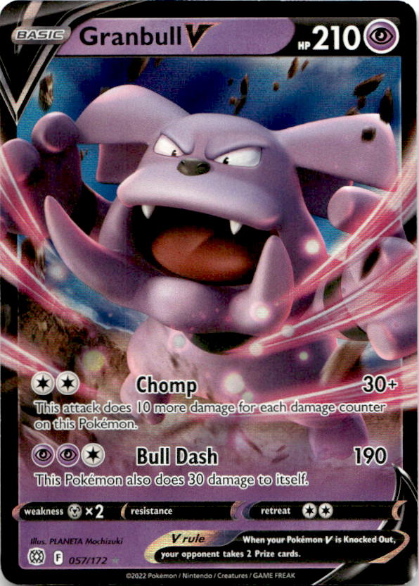 Granbull V 057/172 Holo V Rare Brilliant Stars Pokemon Near Mint