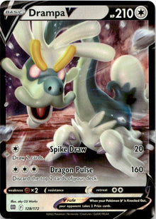 Drampa V 128/172 Holo V Rare Brilliant Stars Pokemon Near Mint
