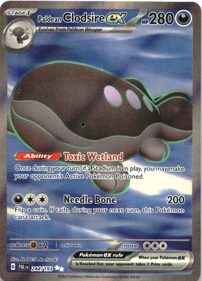 Paldean Clodsire ex 244/193 Ultra Rare Paldea Evolved Pokemon Near Mint
