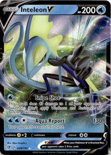 Inteleon V 049/192 Holo V Rare Rebel Clash Pokemon Near Mint