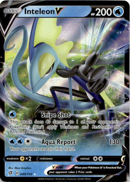 Inteleon V 049/192 Holo V Rare Rebel Clash Pokemon Near Mint