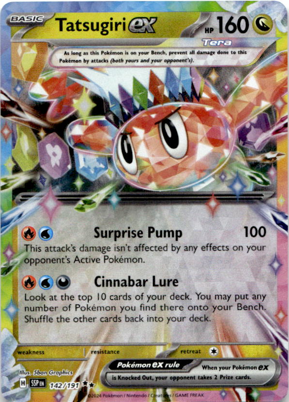 Tatsugiri ex 142/191 Double Rare Surging Sparks Pokemon Near Mint