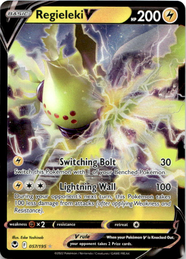 Regieleki V 057/195 Holo V Rare Silver Tempest Pokemon Near Mint
