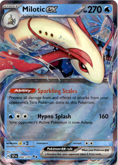 Milotic ex 042/191 Double Rare Surging Sparks Pokemon Near Mint