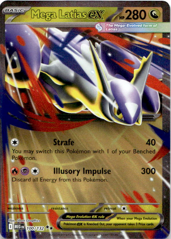 Mega Latias ex 100/132 Double Rare Mega Evolution Pokemon Near Mint