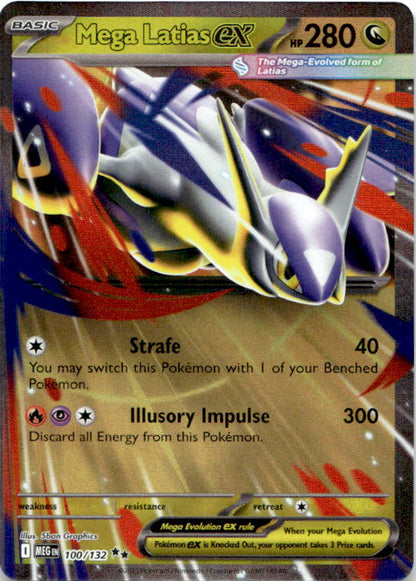 Mega Latias ex 100/132 Double Rare Mega Evolution Pokemon Near Mint