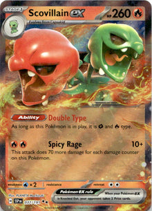 Scovillain ex 037/191 Double Rare Surging Sparks Pokemon Near Mint