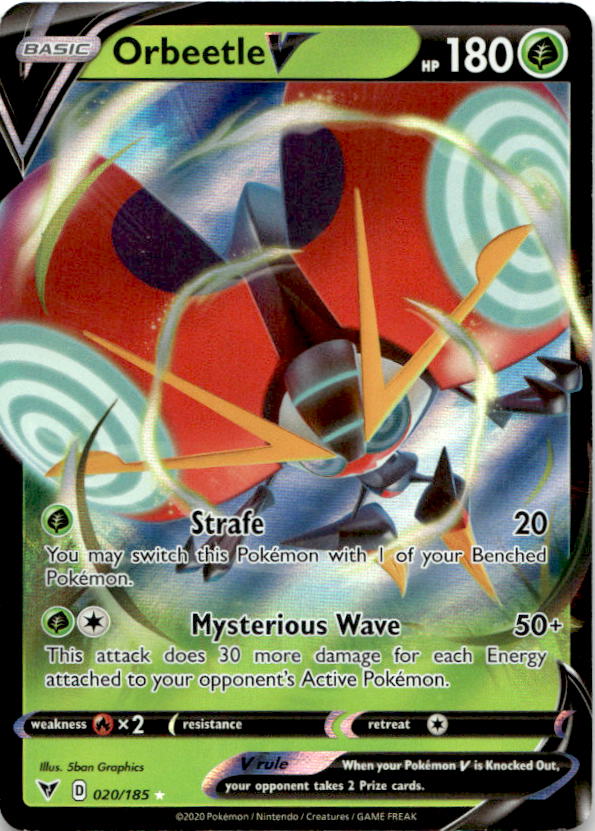 Orbeetle V 020/185 Holo V Rare Vivid Voltage Pokemon Near Mint