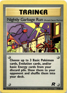 Nightly Garbage Run 77/82 Uncommon Team Rocket Pokemon Unlimited Vintage