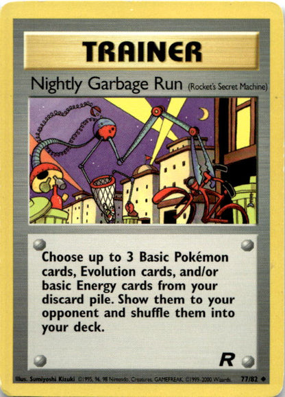 Nightly Garbage Run 77/82 Uncommon Team Rocket Pokemon Unlimited Vintage