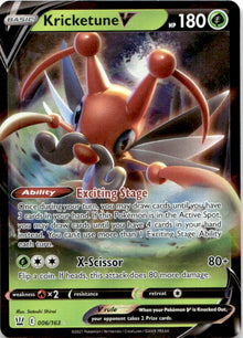 Kricketune V 006/163 Holo V Rare Battle Styles Pokemon Near Mint