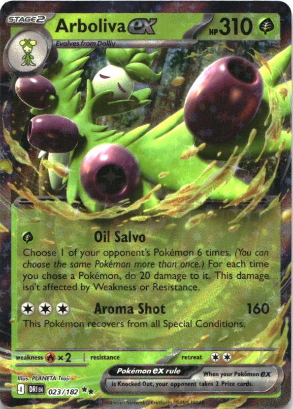 Arboliva ex 023/182 Double Rare Destined Rivals Pokemon Near Mint
