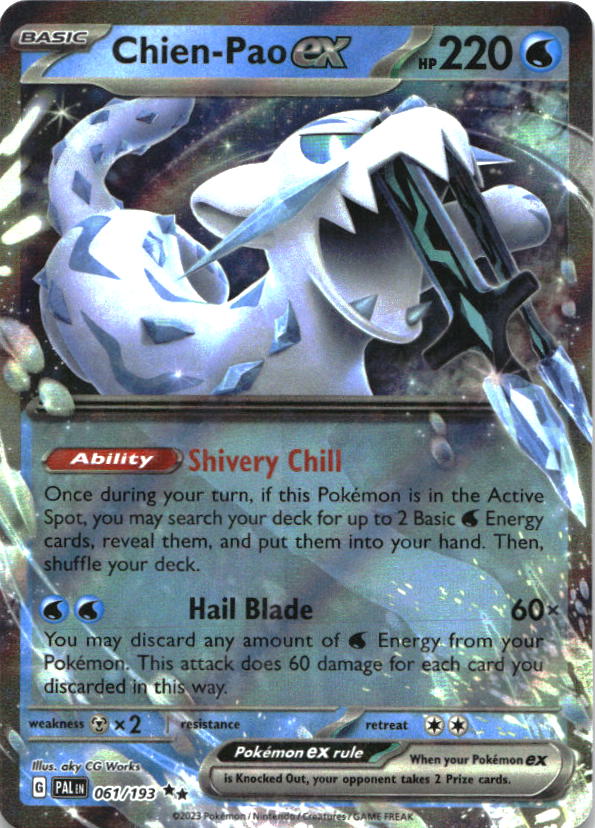 Chien-Pao ex 061/193 Double Rare Paldea Evolved Pokemon Near Mint