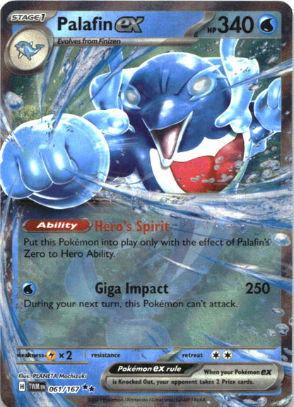 Palafin ex 061/167 Double Rare Twilight Masquerade Pokemon Near Mint