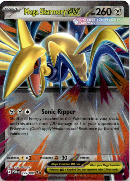 Mega Skarmory ex 055/088 Double Rare Perfect Order Pokemon Near Mint
