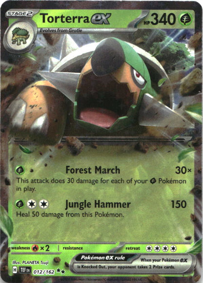 Torterra ex 012/162 Double Rare Temporal Forces Pokemon Near Mint