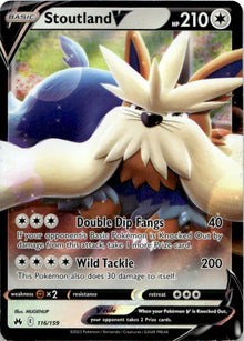 Stoutland V 116/159 Holo V Rare Crown Zenith Pokemon Near Mint