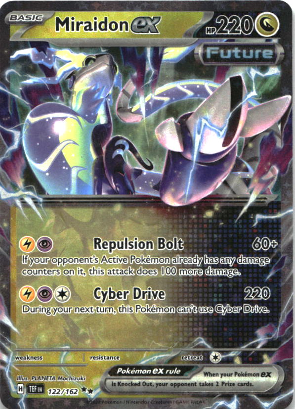 Miraidon ex 122/162 Double Rare Temporal Forces Pokemon Near Mint