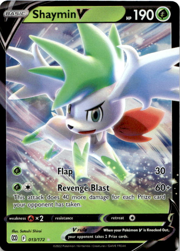 Shaymin V 013/172 Holo V Rare Brilliant Stars Pokemon Near Mint