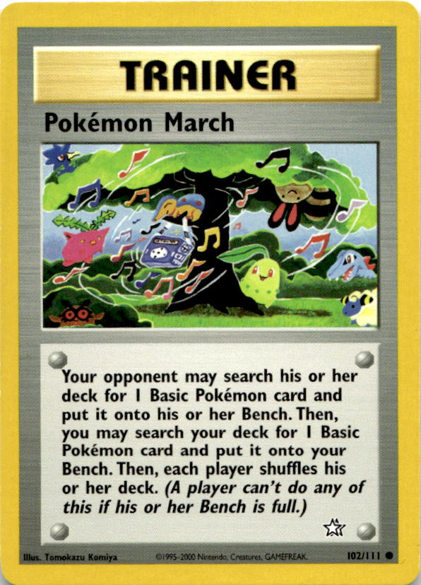 Pokemon March 102/111 Common Neo Genesis Pokemon Unlimited Vintage