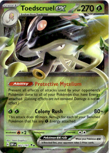 Toedscruel ex 022/197 Double Rare Obsidian Flames Pokemon Near Mint