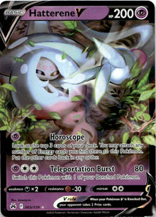 Hatterene V 065/159 Holo V Rare Crown Zenith Pokemon Near Mint