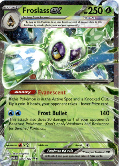 Froslass ex 003/182 Double Rare Paradox Rift Pokemon Near Mint