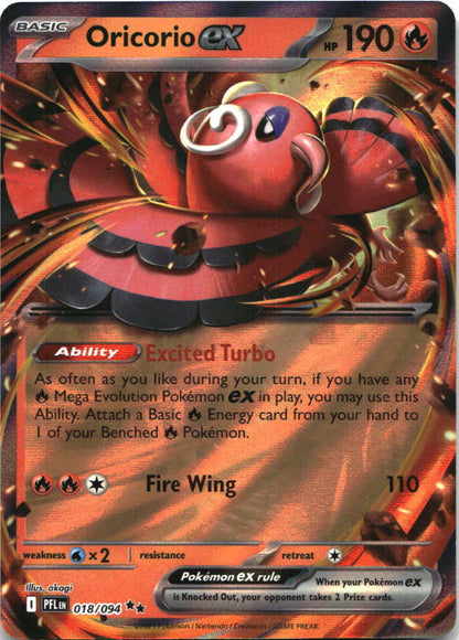 Oricorio ex 018/094 Double Rare Phantasmal Flames Pokemon Near Mint