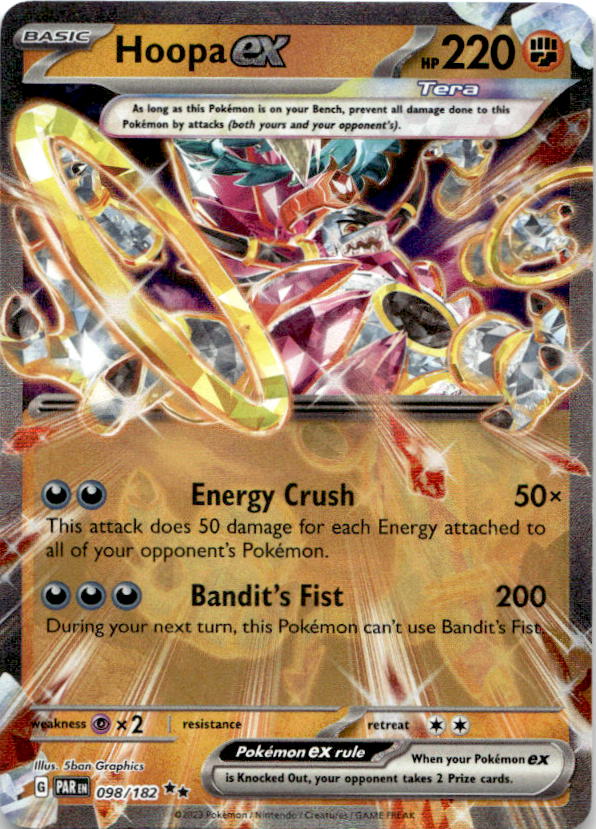 Hoopa ex 098/182 Double Rare Paradox Rift Pokemon Near Mint