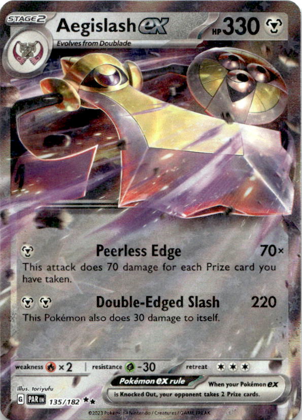 Aegislash ex 135/182 Double Rare Paradox Rift Pokemon Near Mint