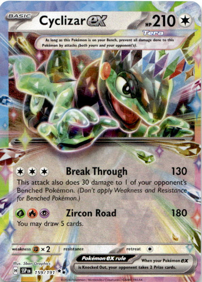 Cyclizar ex 159/191 Double Rare Surging Sparks Pokemon Near Mint