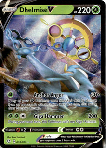 Dhelmise V 009/072 Holo V Rare Shining Fates Pokemon Near Mint