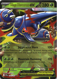 Mega Heracross ex 004/094 Double Rare Phantasmal Flames Pokemon Near Mint