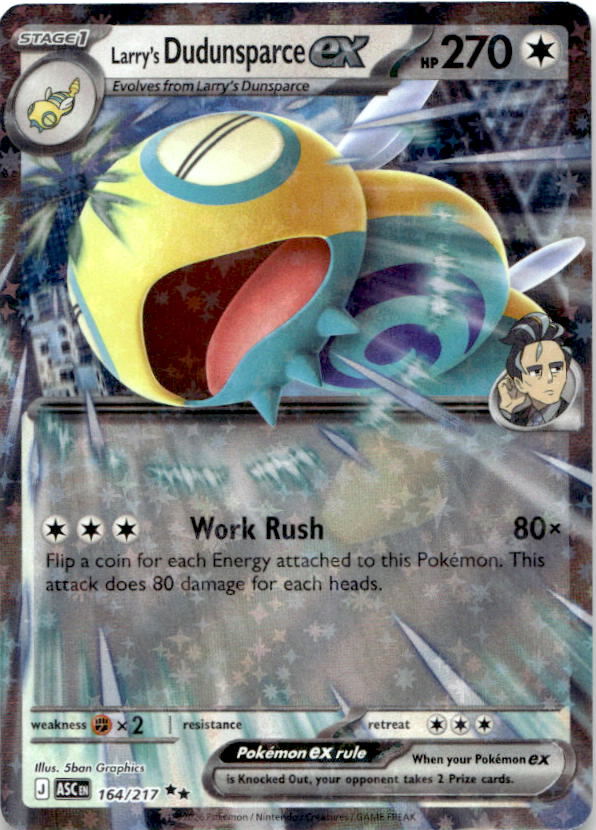 Larry's Dudunsparce ex 164/217 Double Rare ME: Ascended Heroes Pokemon Near Mint